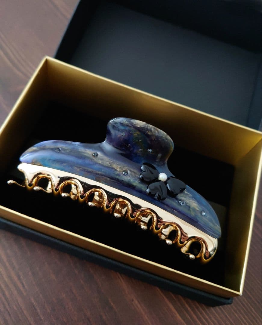 アッカ acca マーブリング ヘアクリップ L