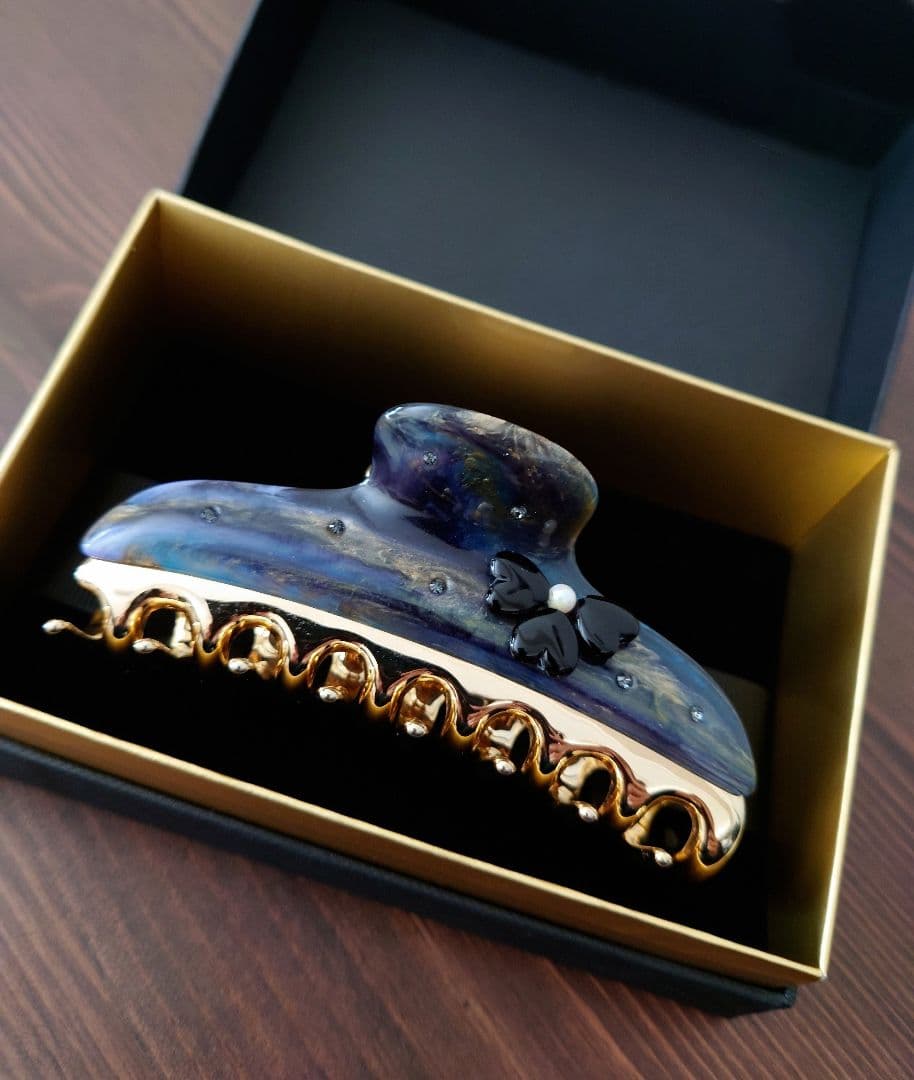 アッカ acca マーブリング ヘアクリップ L