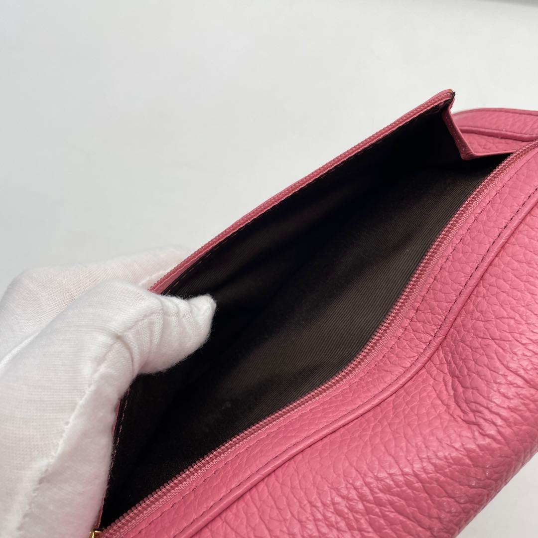 ☆新品同様☆傳☆傳濱野☆ギャルソン財布☆長財布☆本革☆ピンク☆レザー☆長財布