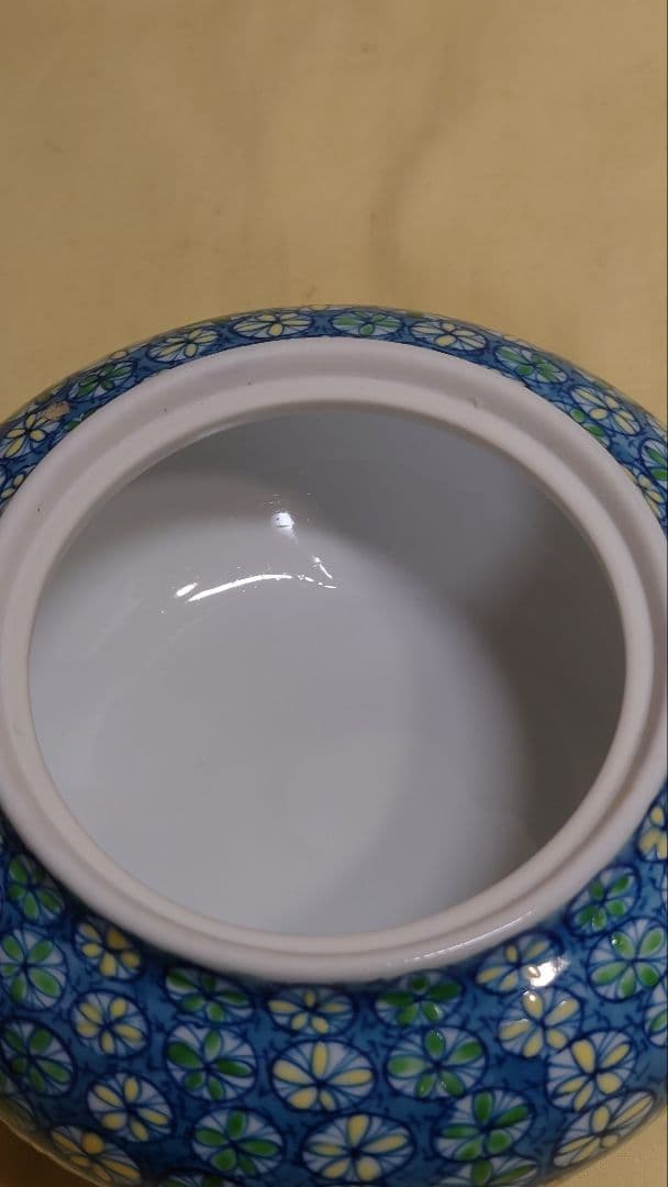 有田陶芸作家　藤井錦彩　丸紋　香炉　共箱　未使用