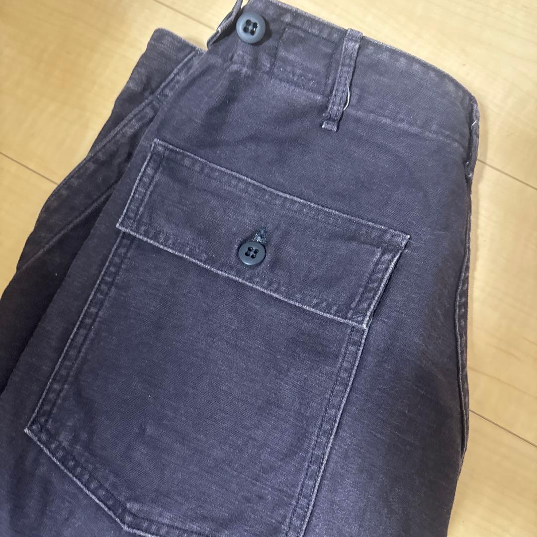 オアスロウ　orSlow ファティーグパンツ　ブラック　ブラウン　パープル