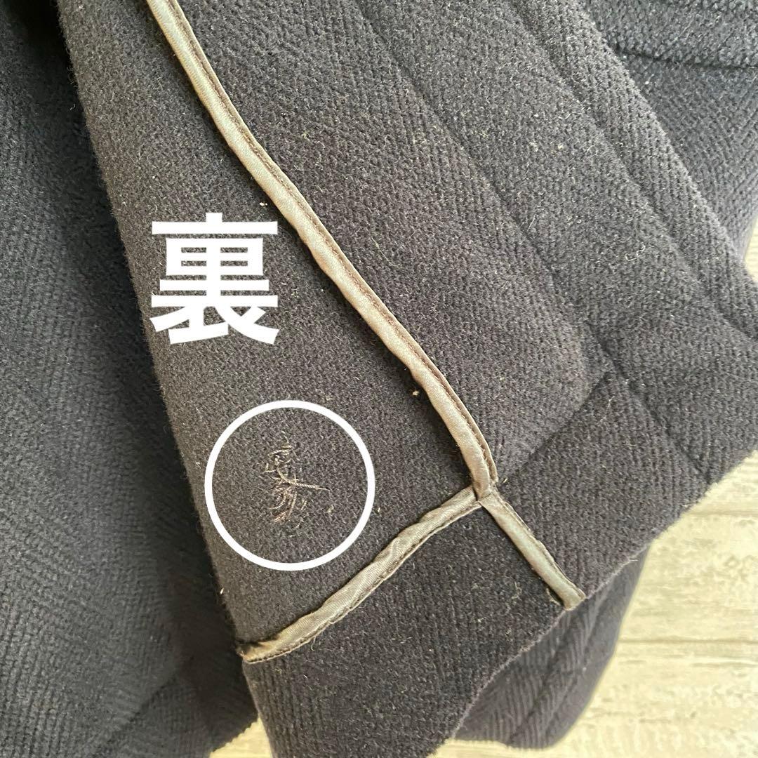 90's モントゴメリー　ヘリンボーン織　ウール100% 紺色　US38 英国