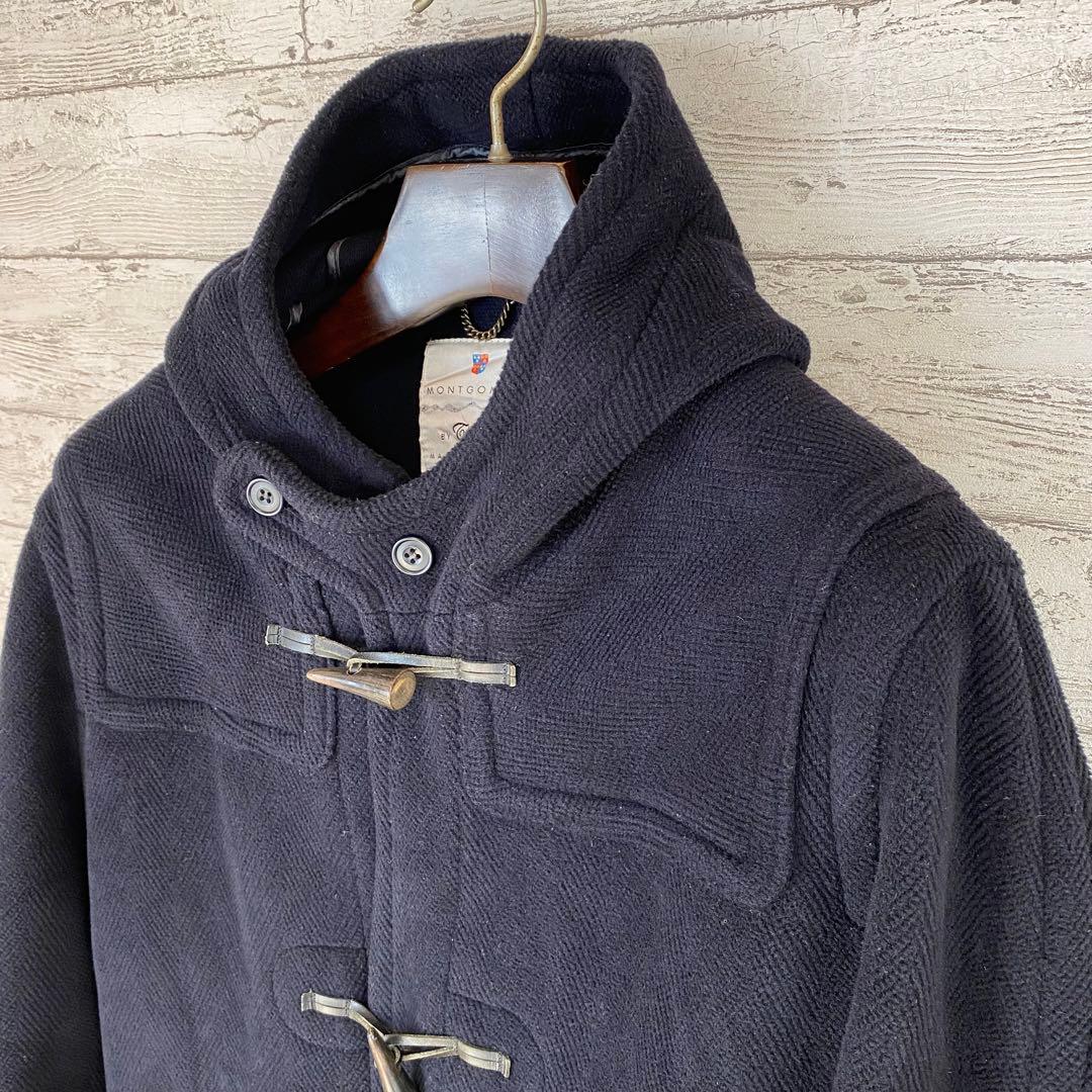 90's モントゴメリー　ヘリンボーン織　ウール100% 紺色　US38 英国