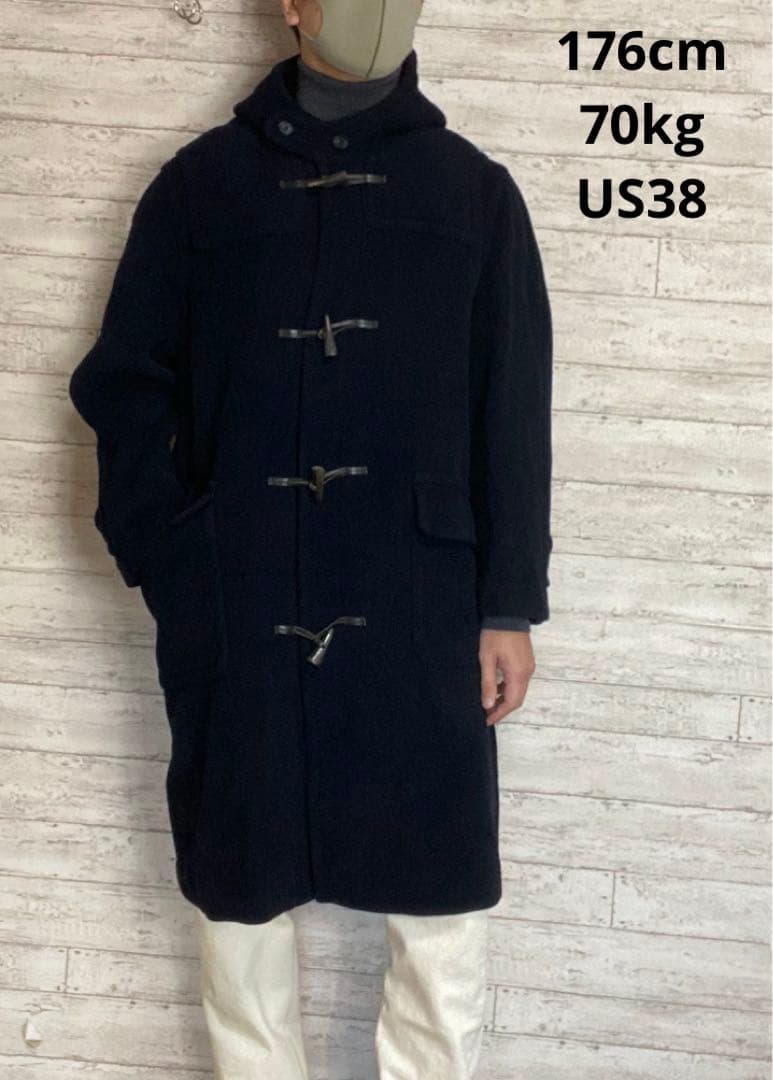 90's モントゴメリー　ヘリンボーン織　ウール100% 紺色　US38 英国