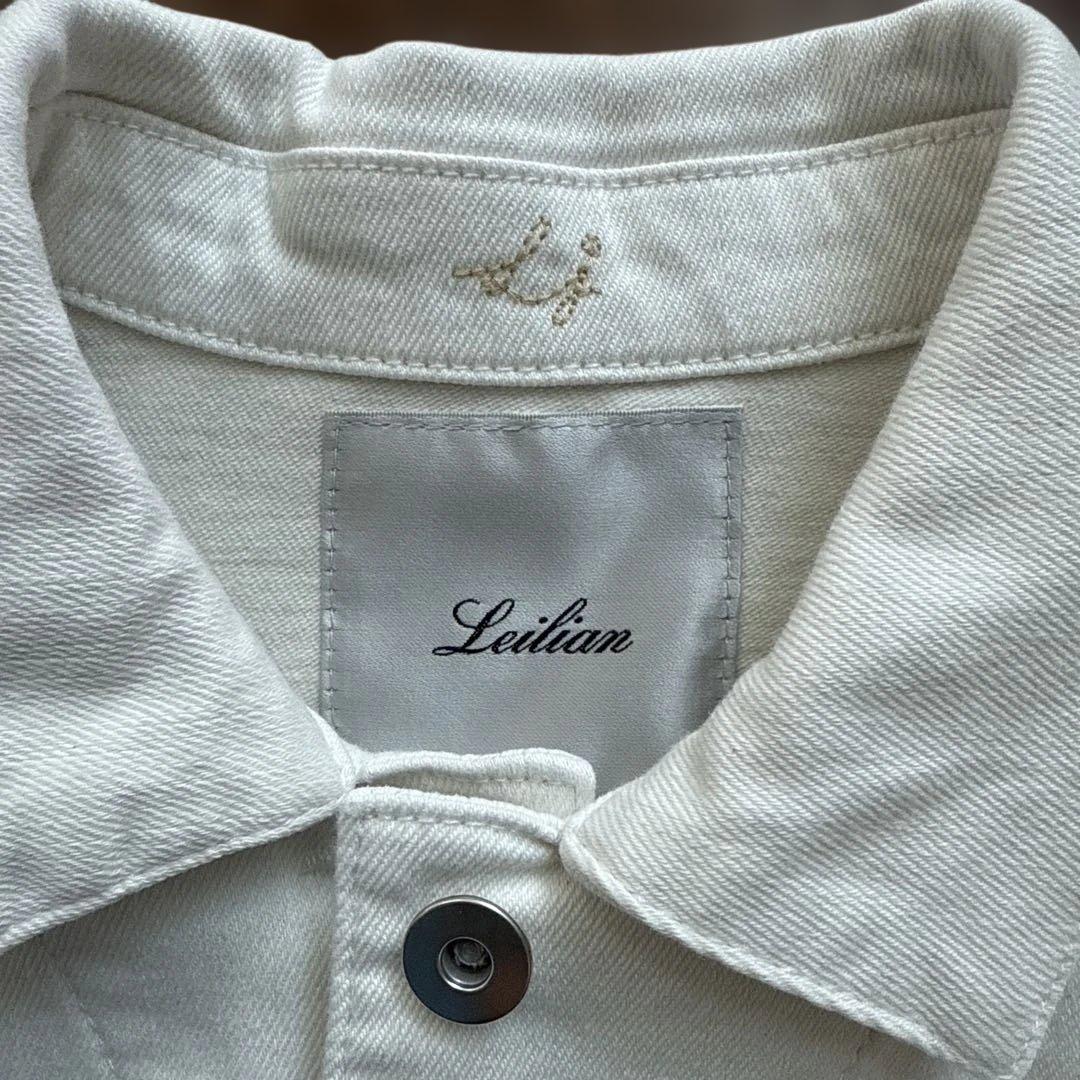 Leilian ホワイトデニムジャケット　13