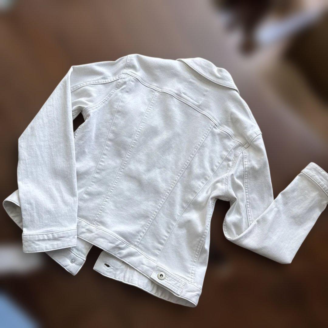 Leilian ホワイトデニムジャケット　13