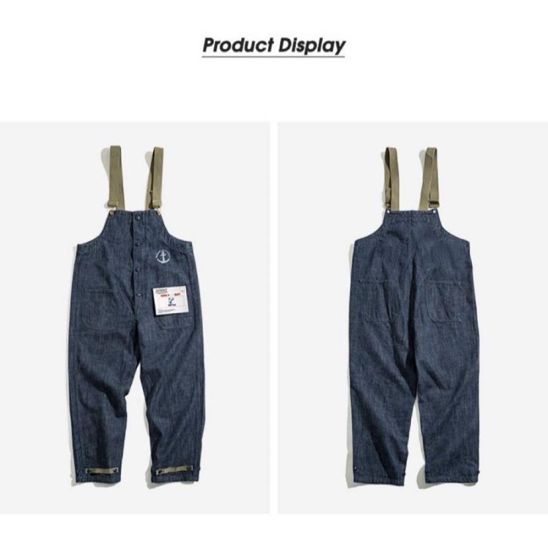 アメリカンレトロ海軍デッキオーバーオール デニム ベーシック オールインワン