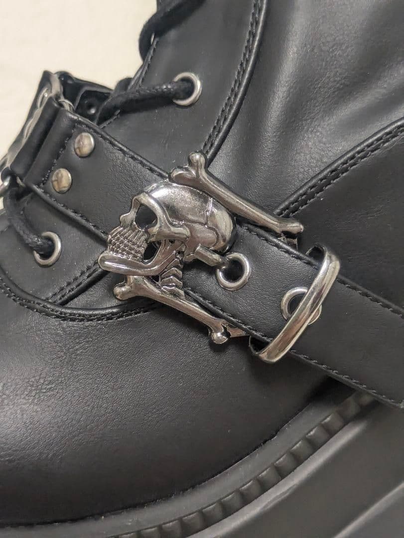 未使用 厚底 ロングブーツ サイドジップ 26cm