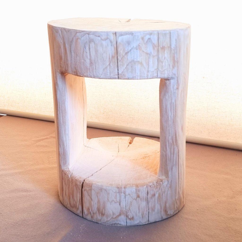 天然アロマ 東濃ひのき くり抜き シンプル 丸太スツール オーガニック