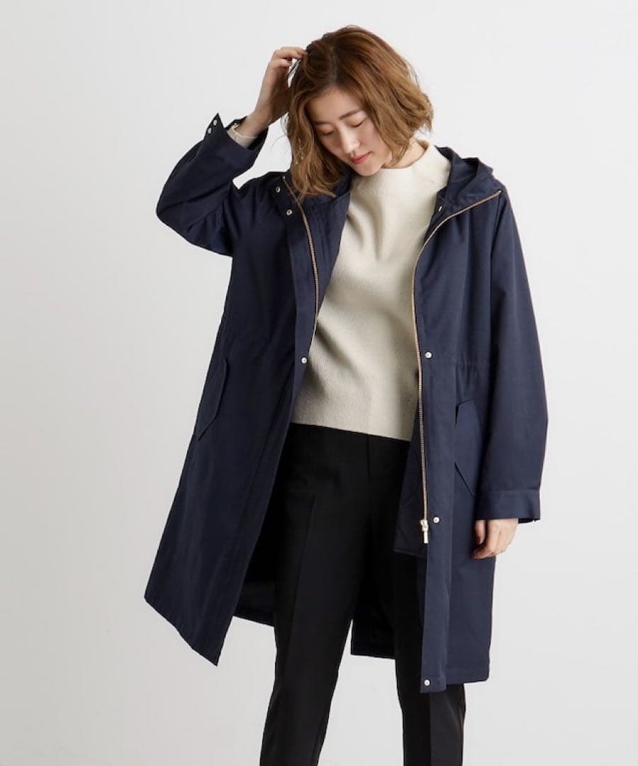 未使用 撥水3WAYキルトライナーセットロングマンパ ネイビー L