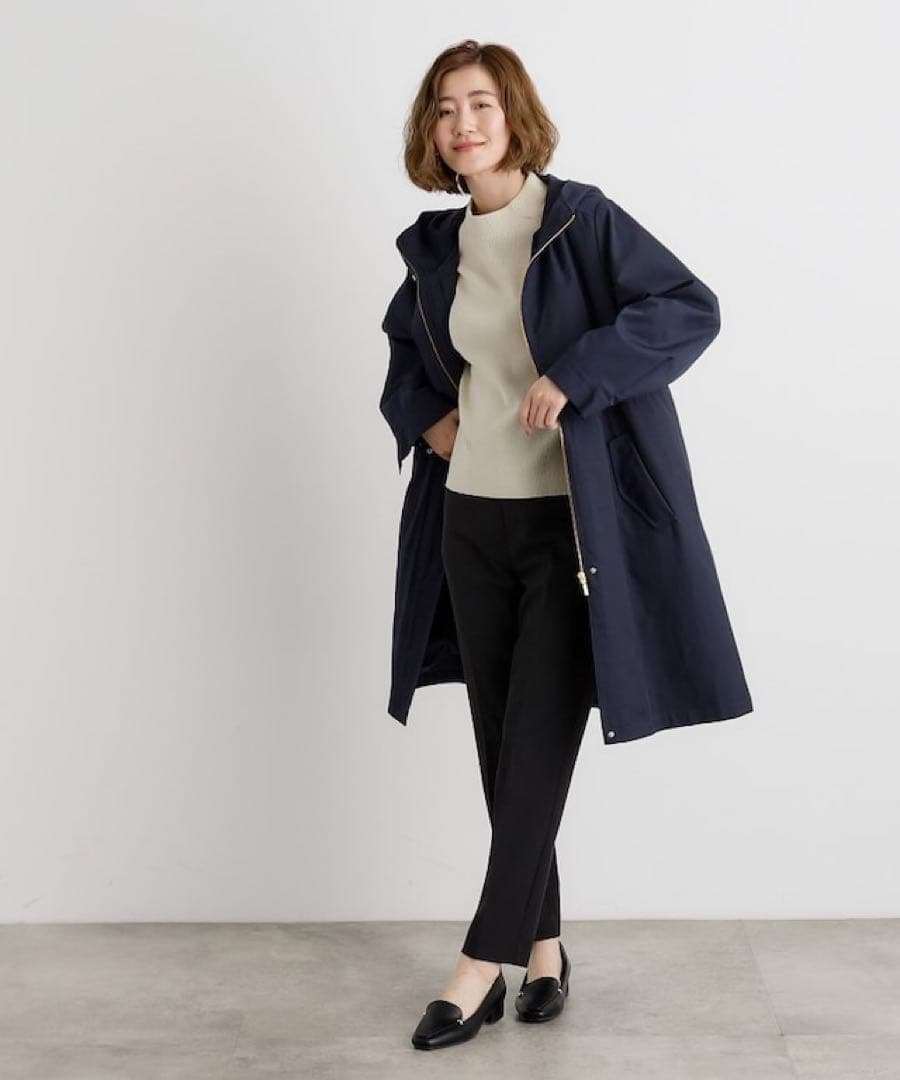 未使用 撥水3WAYキルトライナーセットロングマンパ ネイビー L