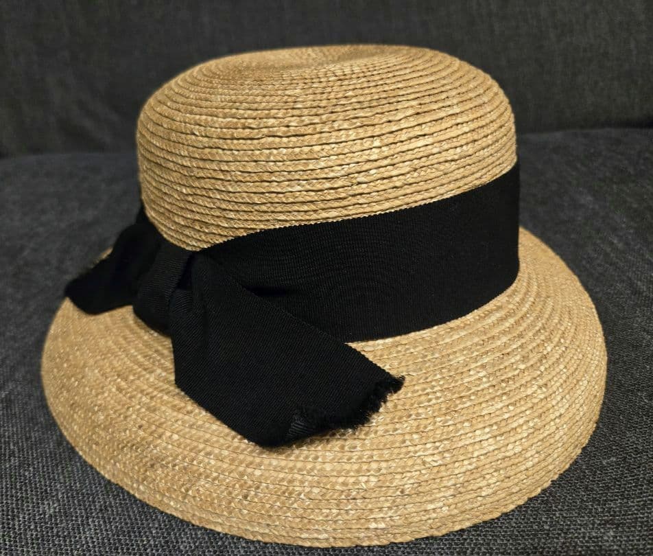 石田製帽　カサブランカ　ストローハット　麦わら帽子