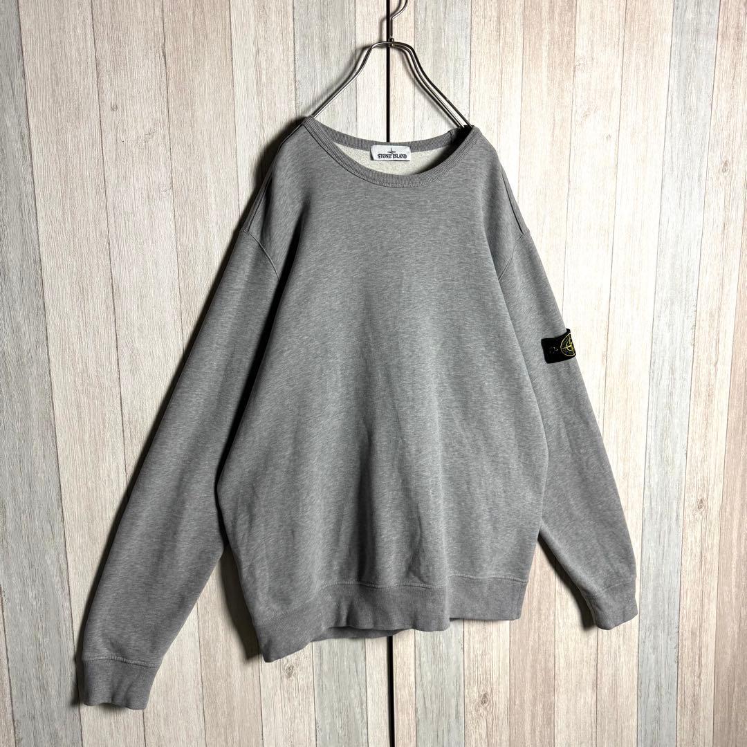 3633【QR確認済・希少3XL】ストーンアイランド ワッペンロゴ スウェット