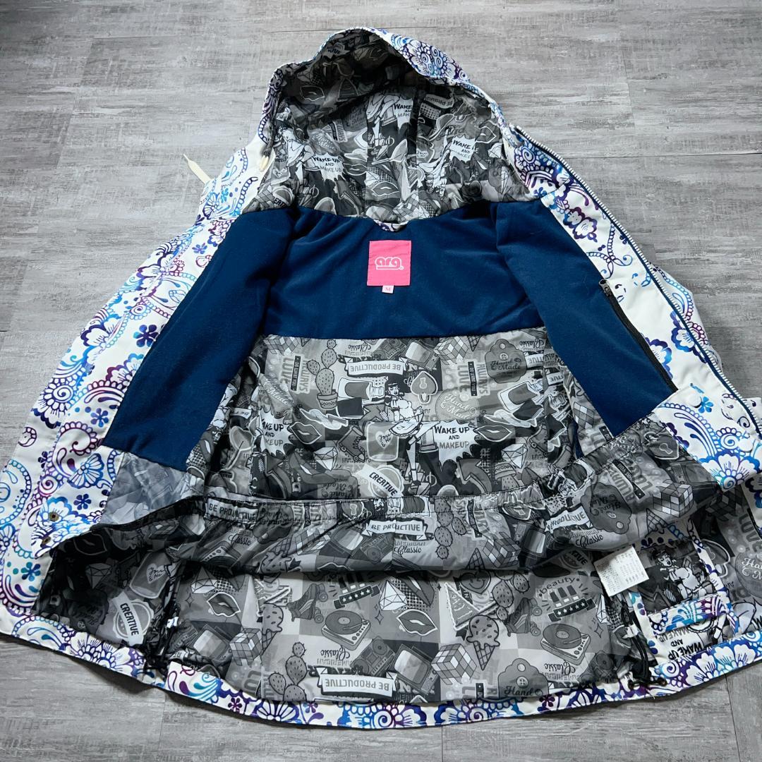美品 arg × swivel スノーボード 総柄 レディースM スキーウェア