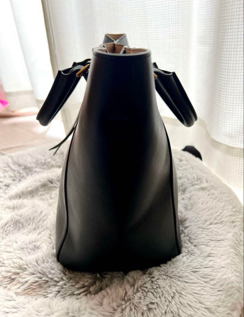 J&W Davidson ブラックレザートートバッグ