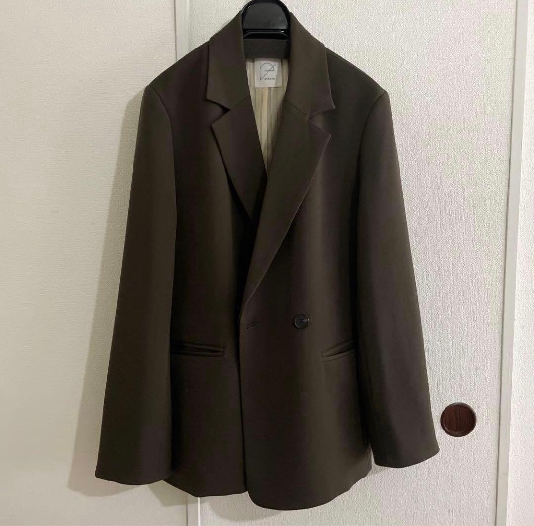 crewre ダブルテーラードジャケット olive brown サイズ2