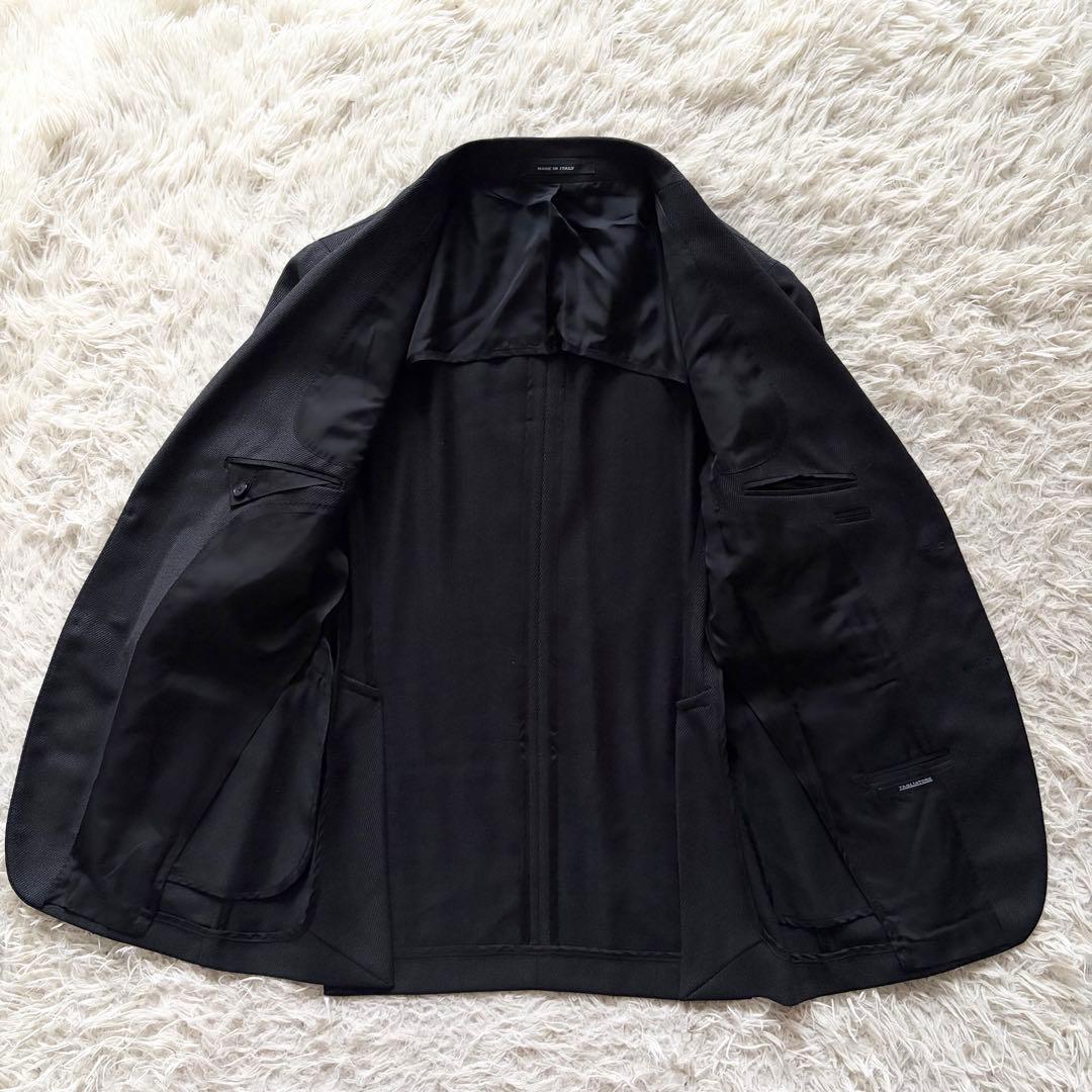 <美品>TAGLIATORE ヴェスビオ ダークグレー ウールスーツ サイズ48