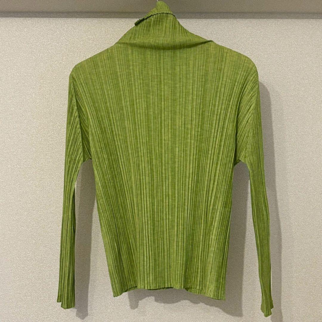 PLEATS PLEASE イッセイミヤケ ハイネック ドルマン グリーン
