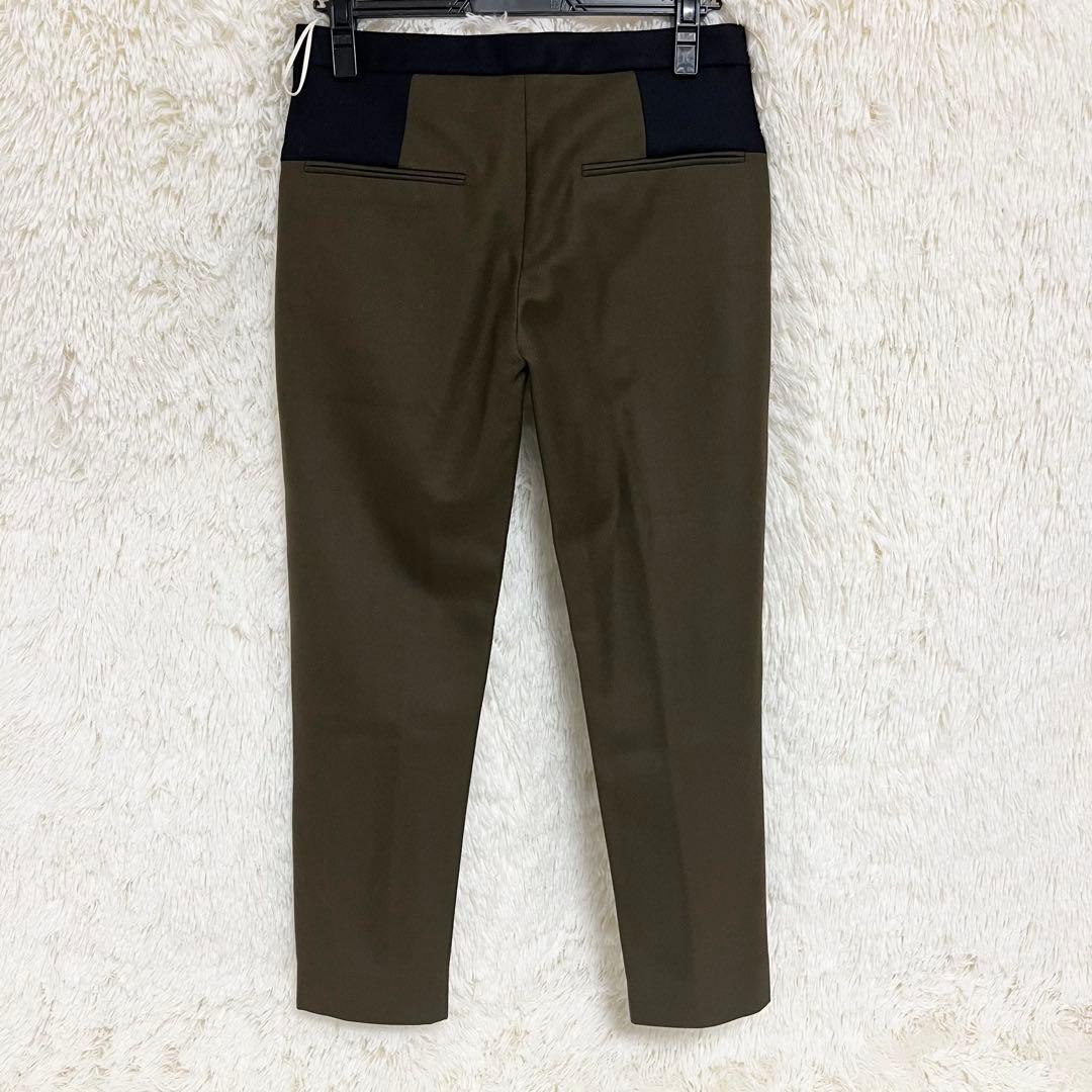 MARNI マルニ ウール フランネル バイカラー パネル テーパード パンツ