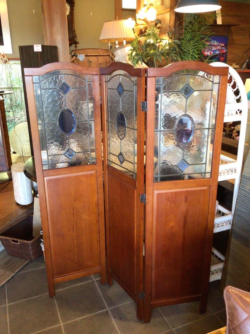 [楓] ステンドグラス　パーテーション　衝立　間仕切り