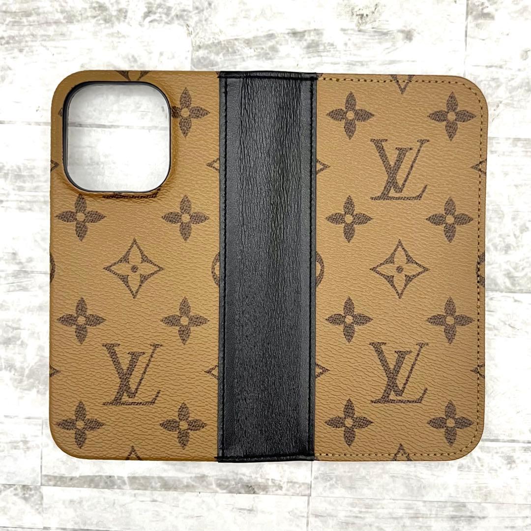 極上美品★ヴィトン　iPhoneケース　モノグラムリバース　フォリオ　15PRO