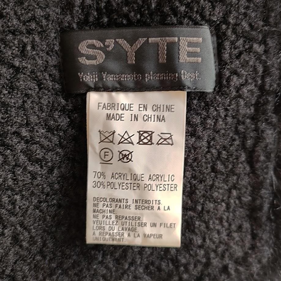 S’YTEサイト/ティペット/ストール/ブラック/YOHJI YAMAMOTO