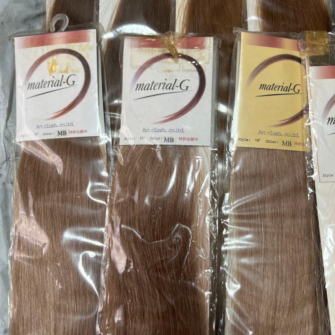 値下げmaterial-G ウィッグ・エクステ 未使用10セットおまけつき