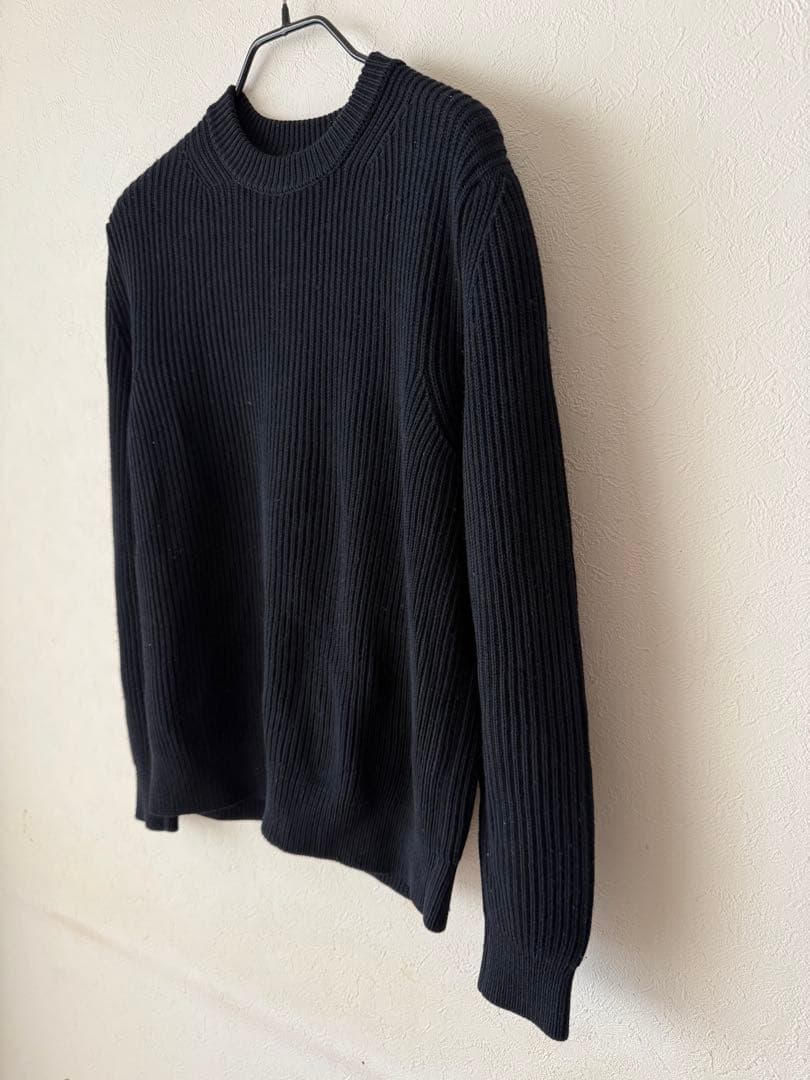 オーラリー　AURALEE 17aw リブニット　サイズ4 ブラック