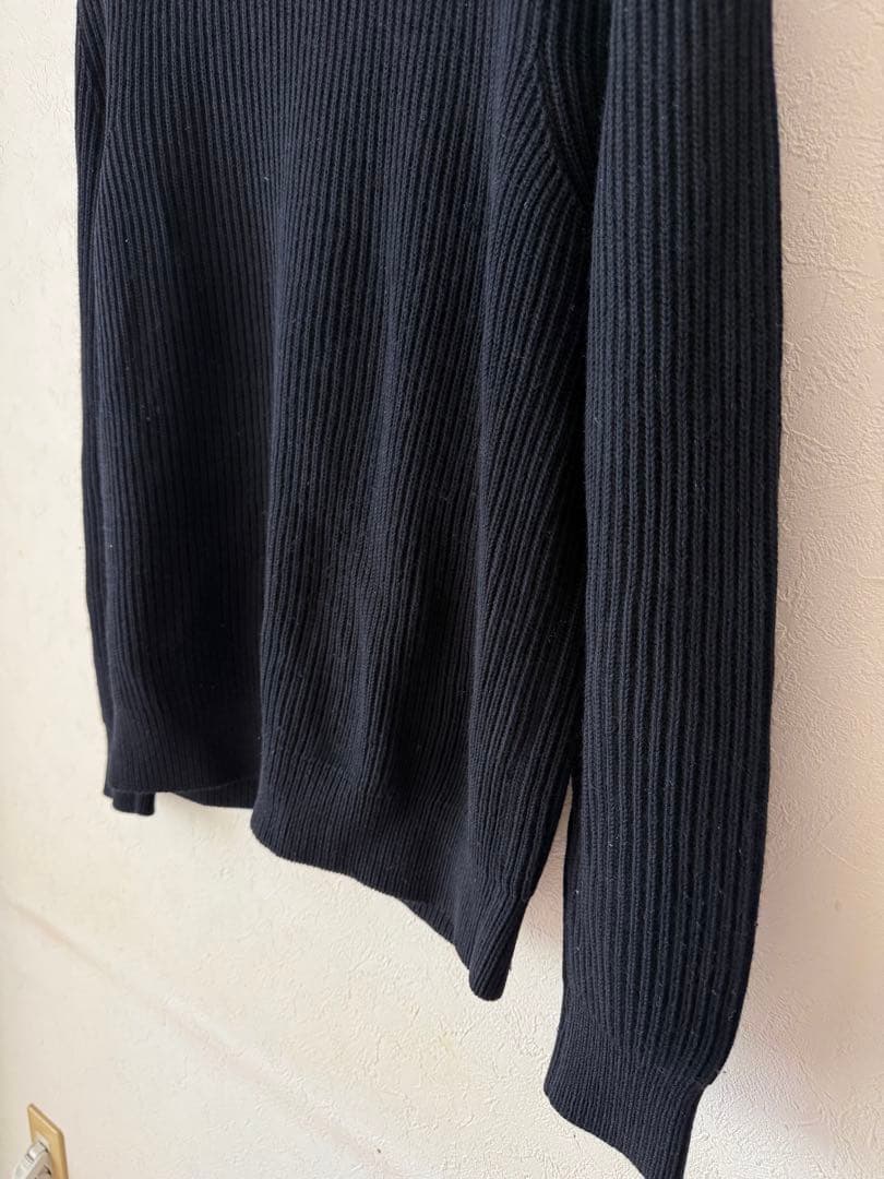 オーラリー　AURALEE 17aw リブニット　サイズ4 ブラック