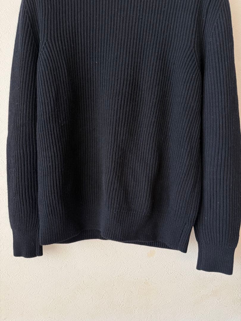 オーラリー　AURALEE 17aw リブニット　サイズ4 ブラック