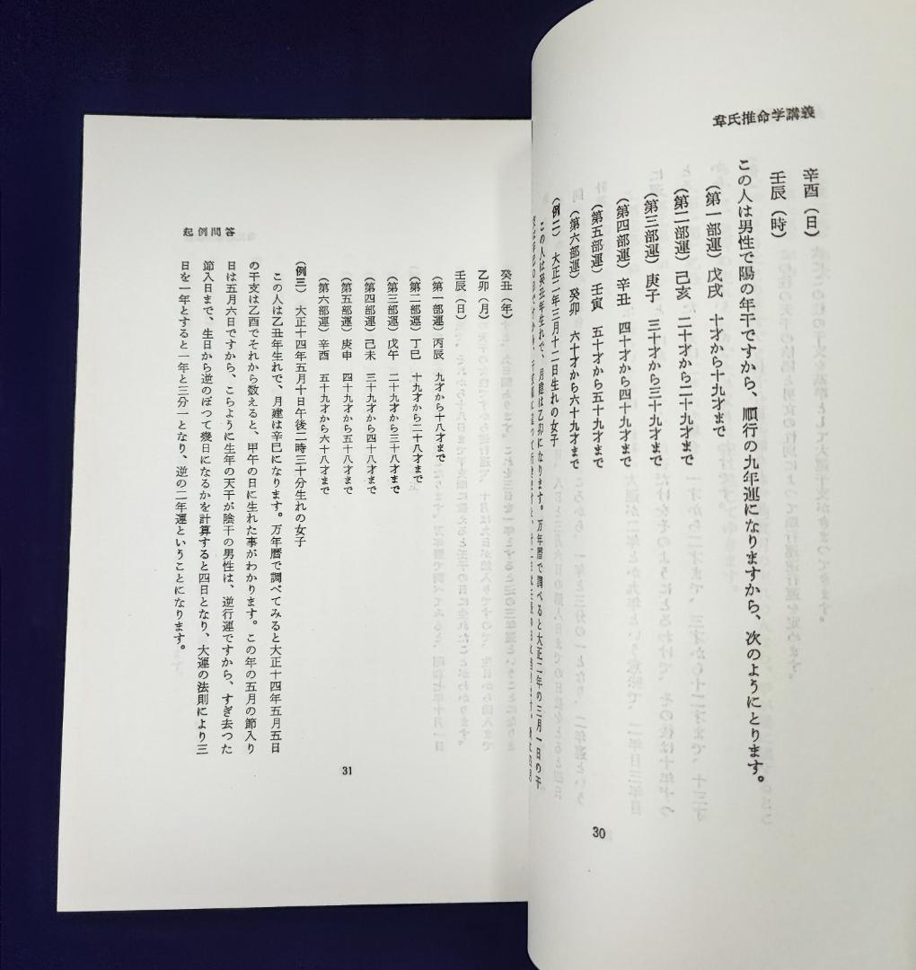 u*4様 韋氏推命学講義 韋千里 中村文聡 張耀文 悠久書閣 昭60 / 四柱推