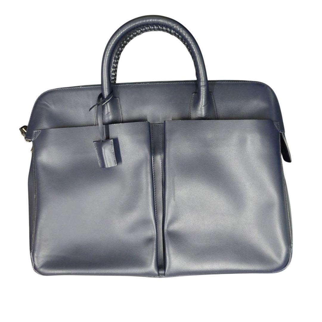 BALLY バリー 紺色　ネイビートートバッグ　ビジネスバッグ レザー 大きめ