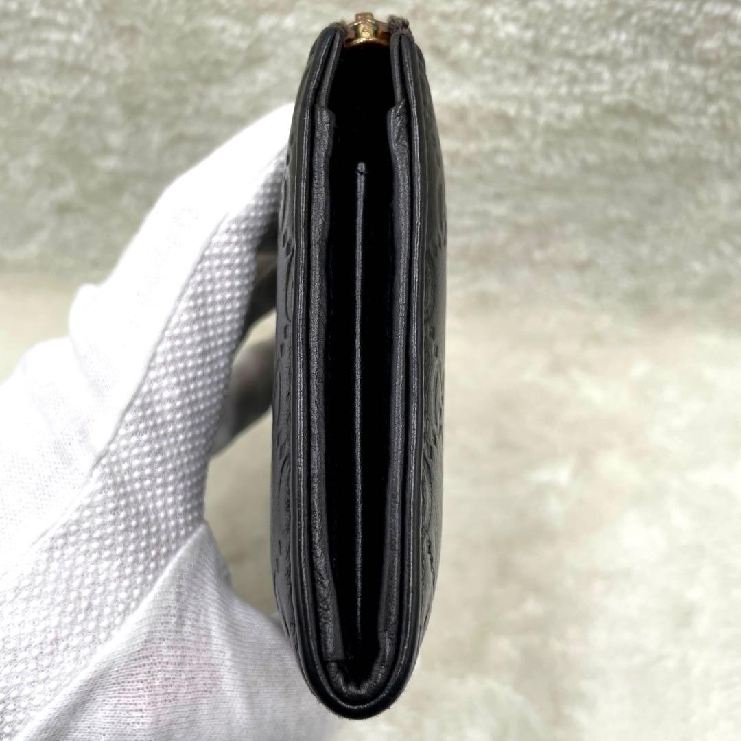 美品　グッチ GUCCI 長財布　L字ファスナー　シマ　ダークブラウン GG