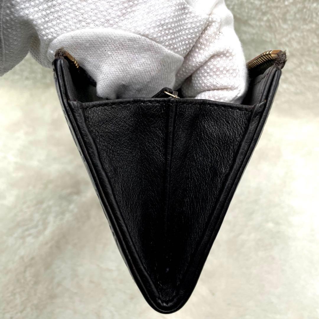 美品　グッチ GUCCI 長財布　L字ファスナー　シマ　ダークブラウン GG