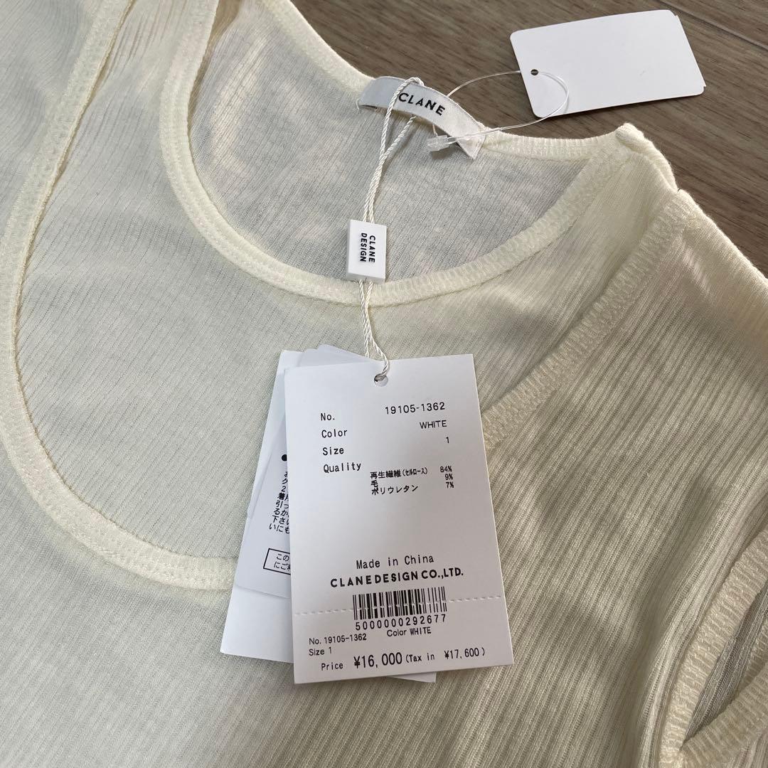 【CLANE/クラネ】レイヤードショルダーカットトップス　1