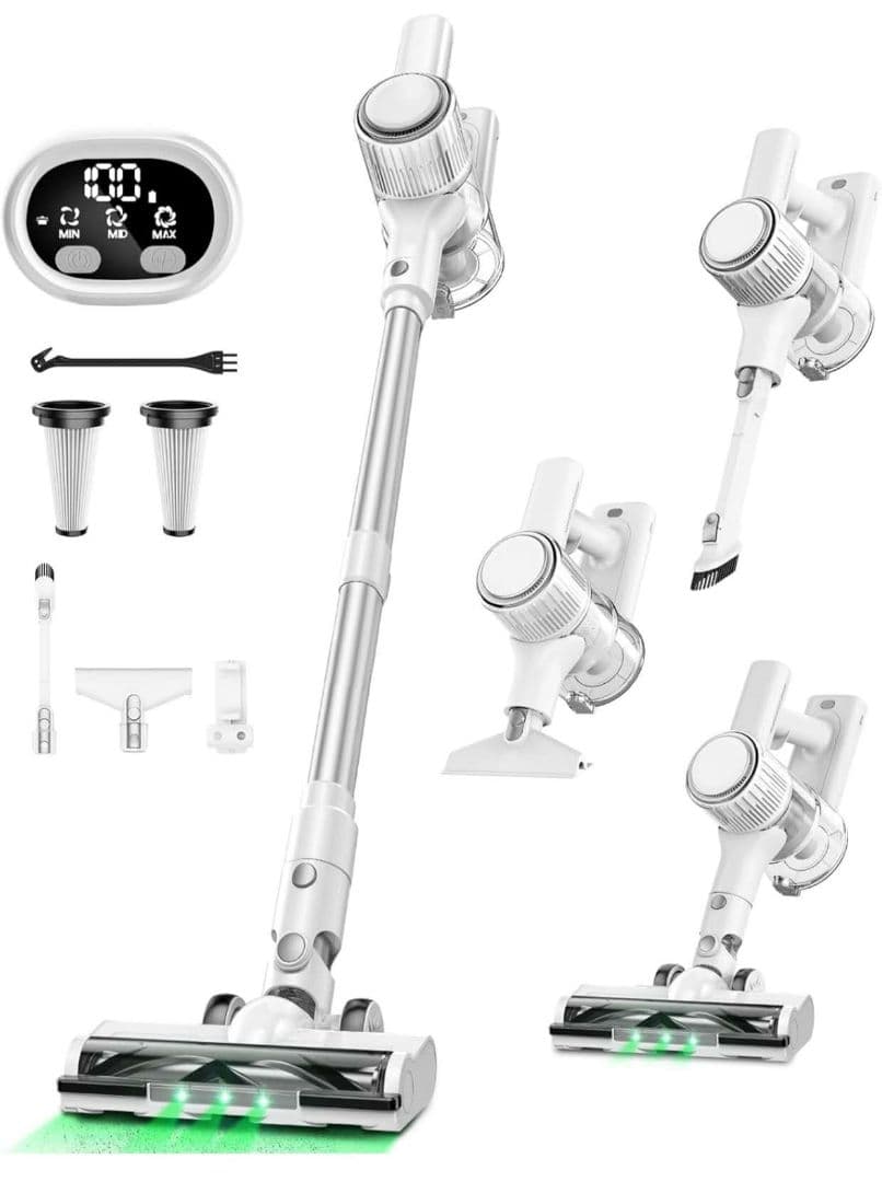 掃除機コードレス【2025革新モデル 46000pa強力吸引& LED液晶ディス