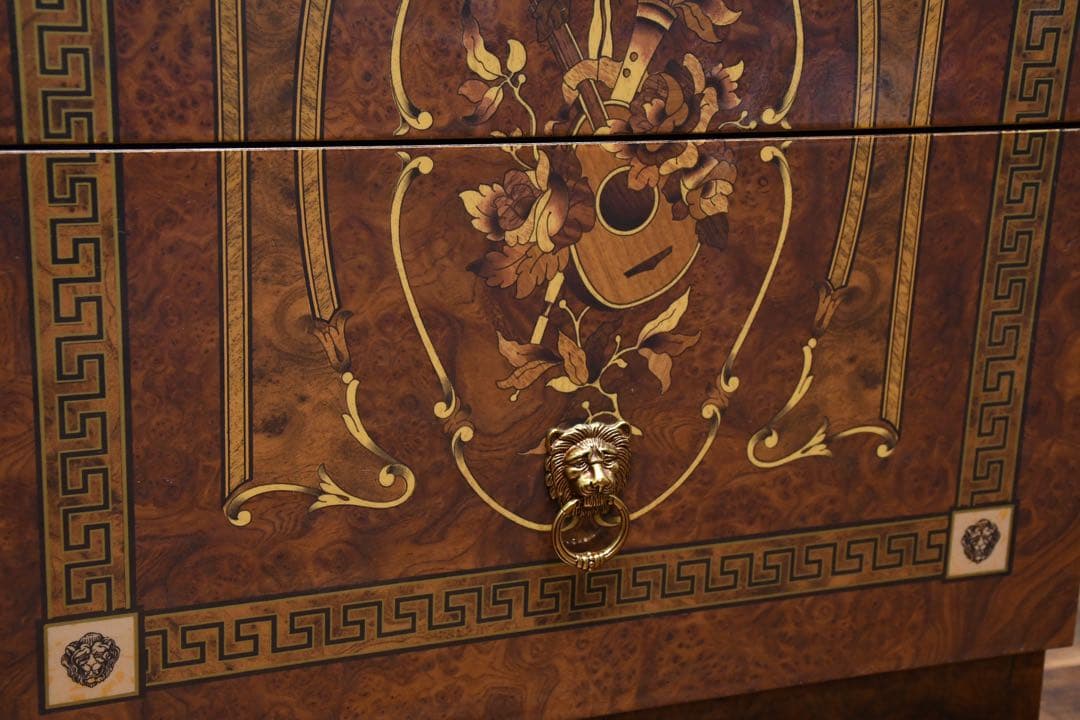 ECK35 イタリア製 2段サイドチェスト ベッドサイドテーブル ナイトテーブル