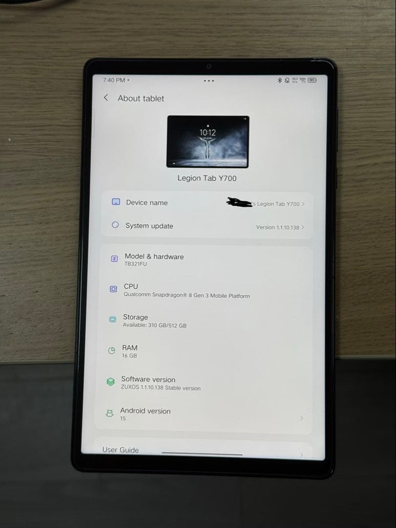 「超美品」Legion y700 2025モデル 3rd gen 16+512