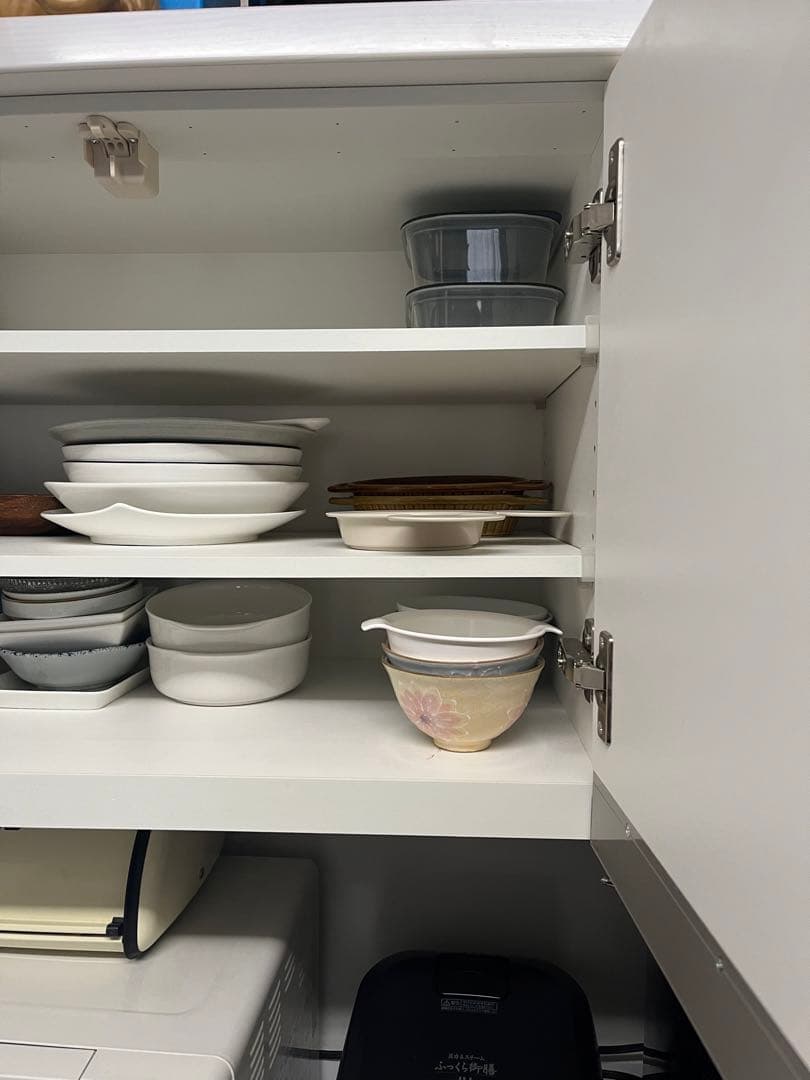 ニトリ　キッチンボード　食器棚ホワイト　リガーレ120 ゴミ箱付き