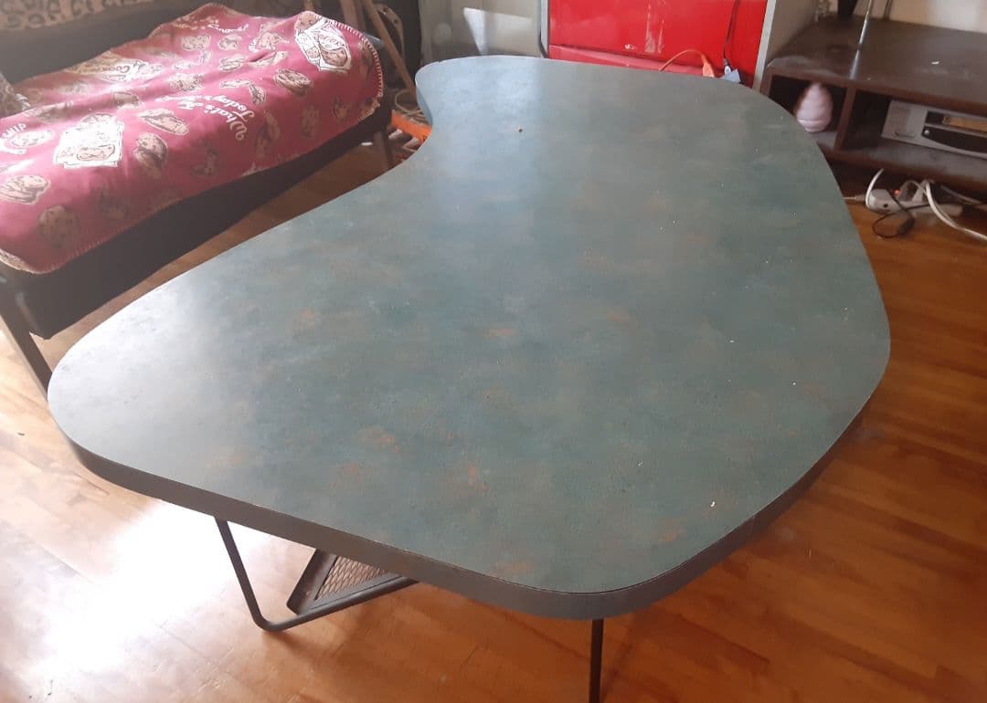 50s レトロテーブル アトミック 流線形