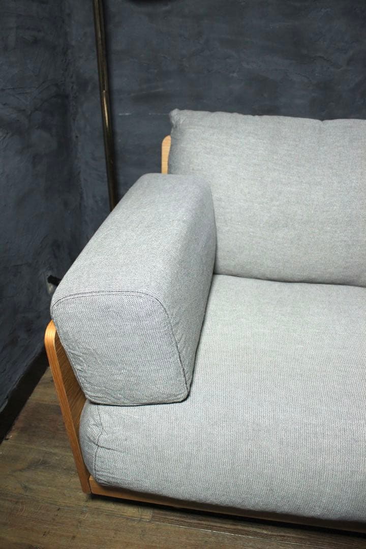 首都圏送無料〜無印良品 奇跡の低価格 極上フェザー ソファ オークフレーム