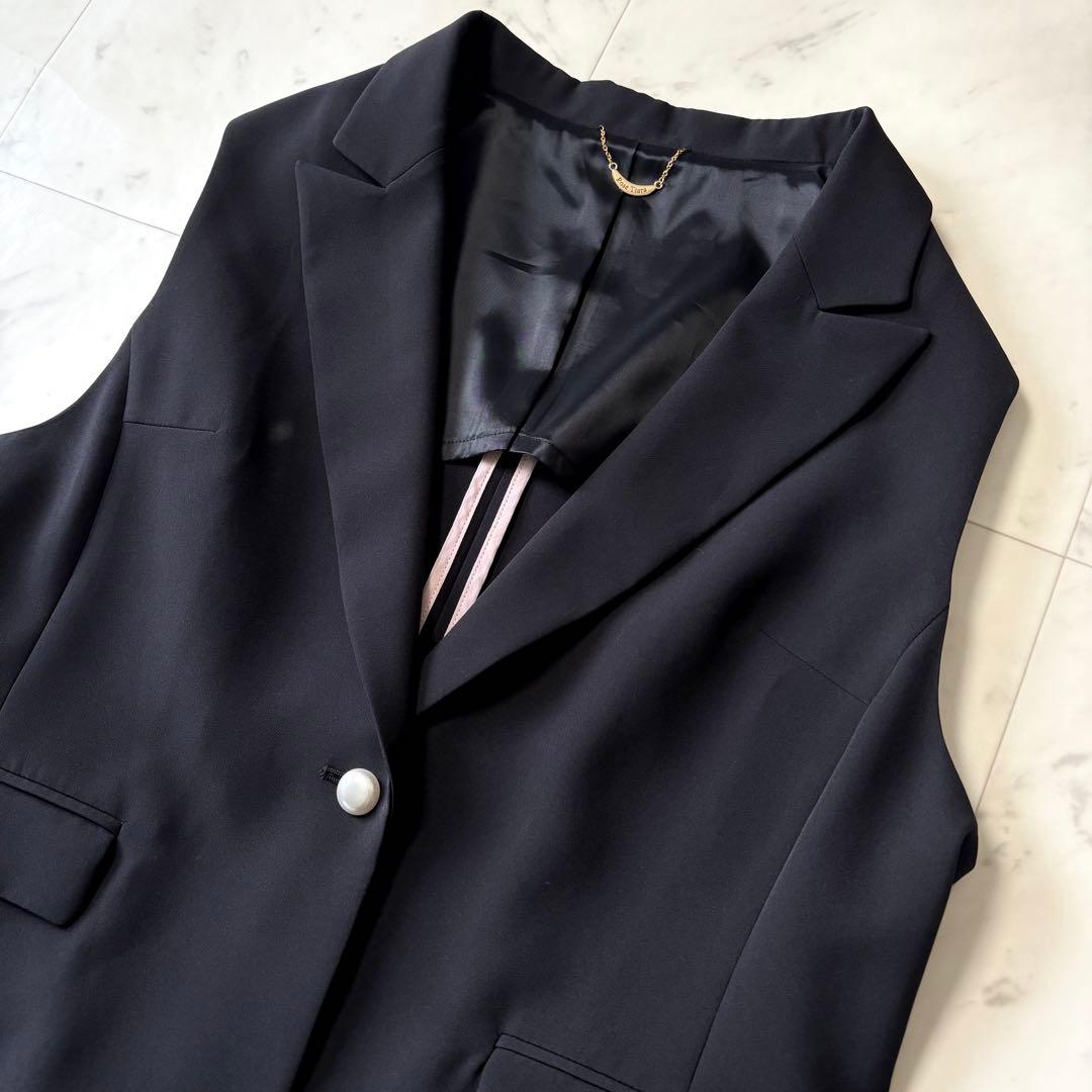 未使用級 ローズティアラ 大きいサイズ42 パールボタンジレ 2024 ベスト