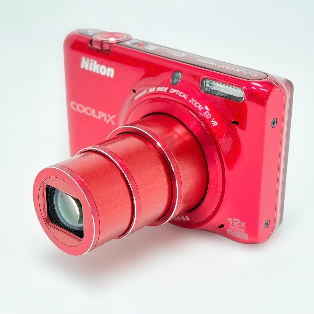 極美品✨Nikon COOLPIX S6500 充電器 箱 レッド コンデジ