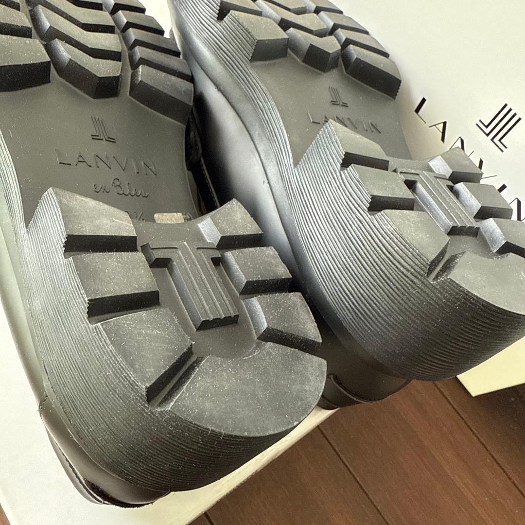 LANVIN ブラック ローファー タッセル付き