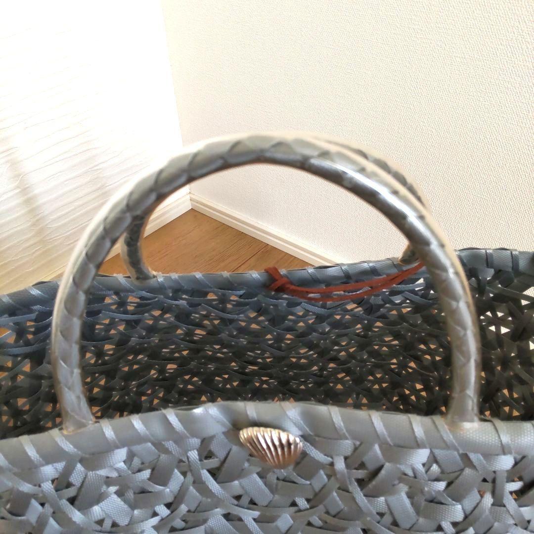 jollies　グレー プラかごバッグ　インナーバック付