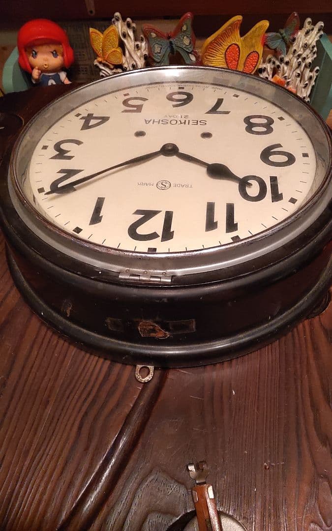 レトロSEIKOSHA ボンボン時計 21 DAY 蓋付き時計