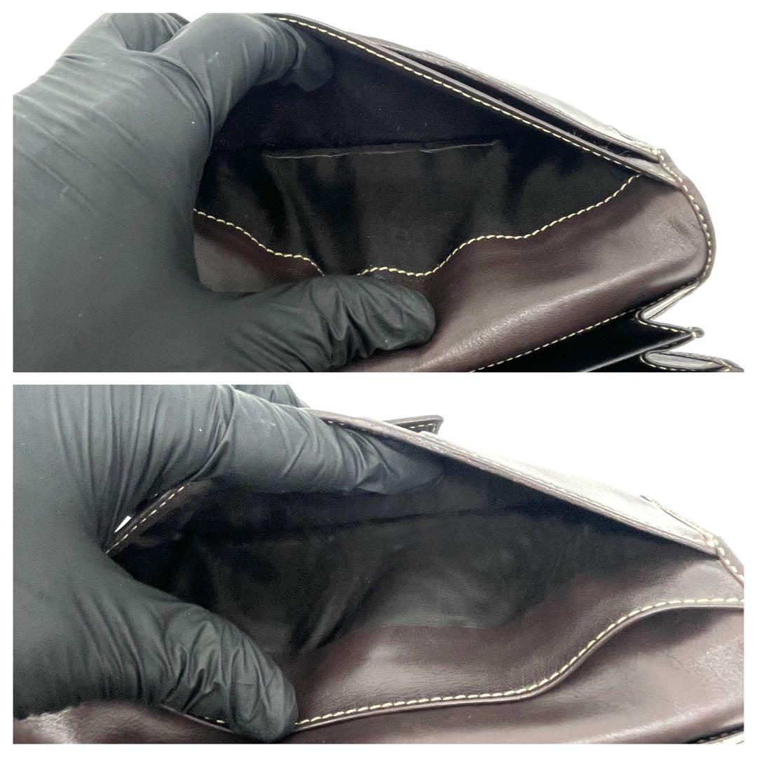 美品✨グッチ GGキャンバス 三角 ゴールドプレート Wホック 長財布 8カード