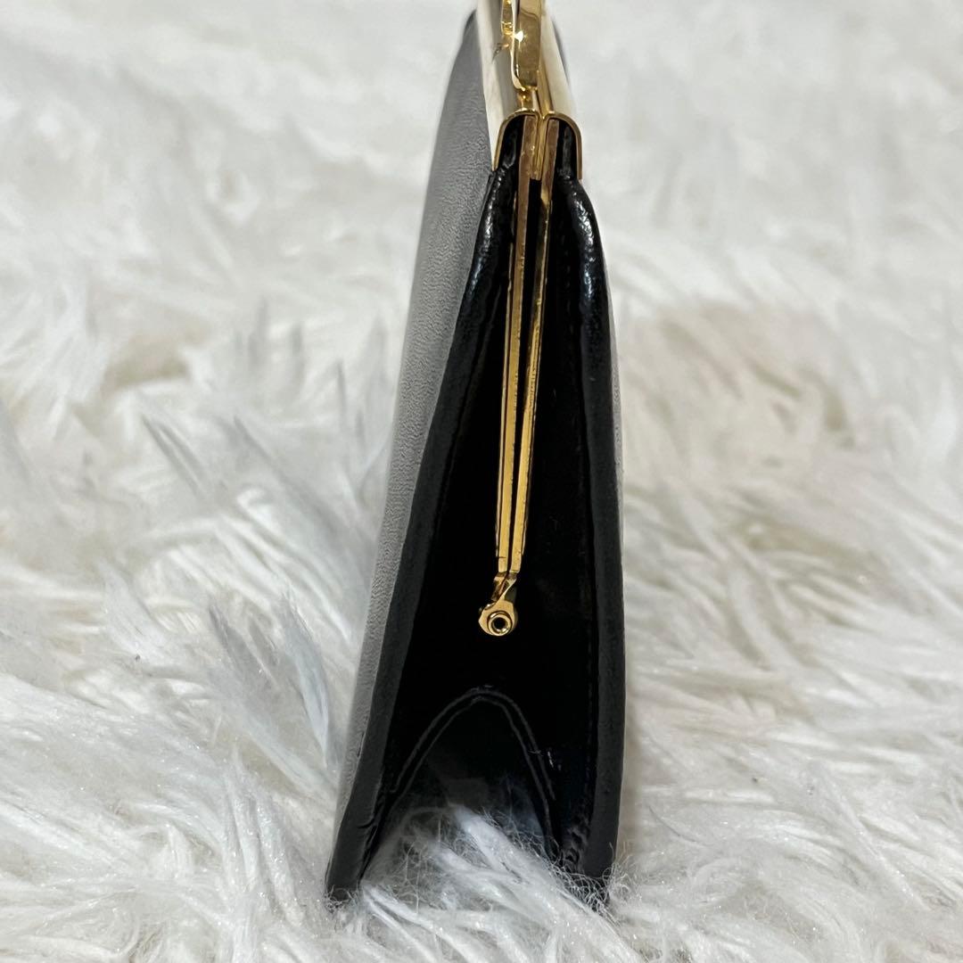 【美品】ジバンシー GIVENCHYがま口 ケース レザー小銭入れ　黒
