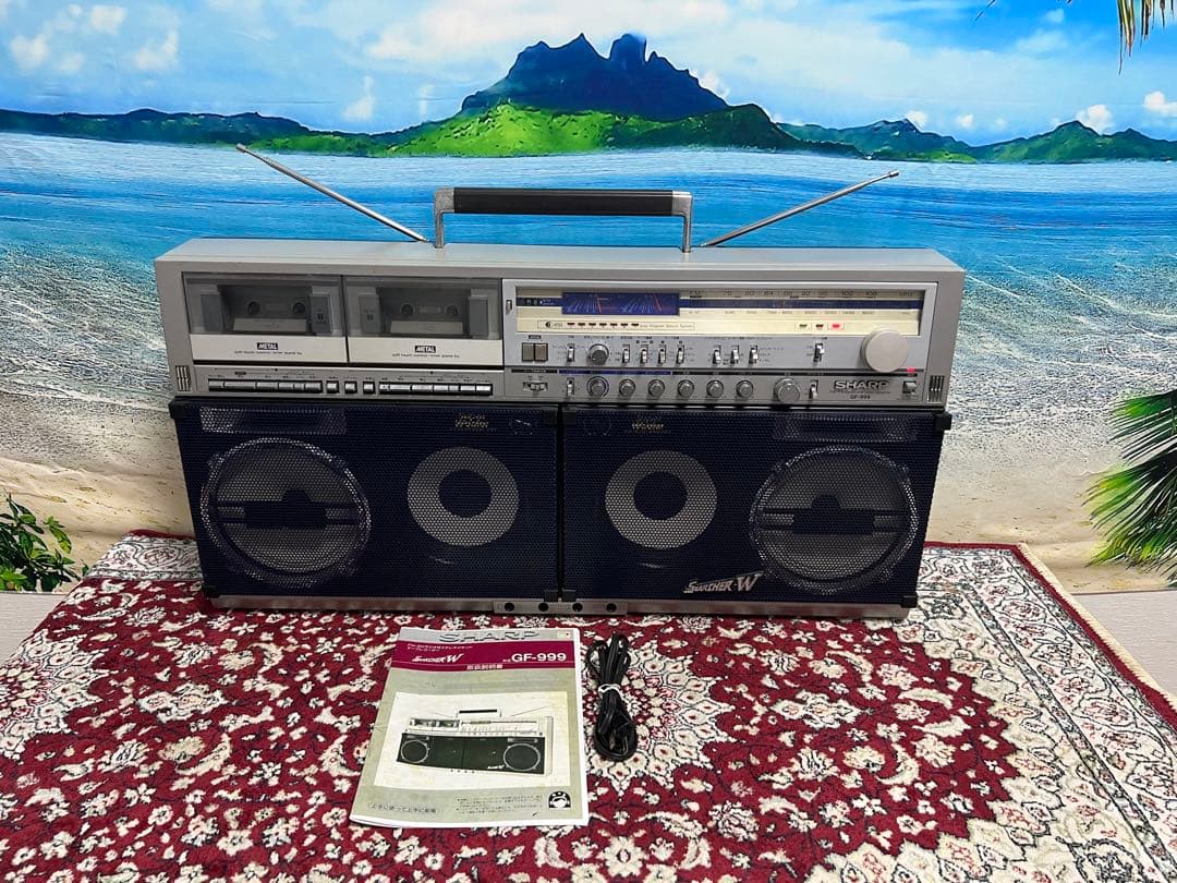 動作品！SHARP シャープ GF-999 昭和レトロ 大型ラジカセ Wラジカセ
