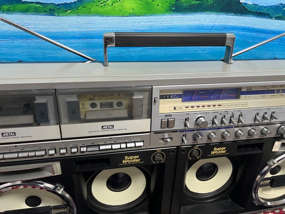 動作品！SHARP シャープ GF-999 昭和レトロ 大型ラジカセ Wラジカセ